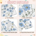 thumbnail image 4 of FORMRS Kids Short Sleeve Top and Pants Pajama Set Unisex Satin 2-Piece Sleepwear, Sizes 5-6Y, Forget Me Not, 4 of 8