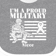 thumbnail image 4 of Inktastic Proud Military Niece Red Friday Girls Baby Bib, 4 of 4