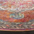 thumbnail image 4 of SAFAVIEH Crystal Dean Oriental Area Rug, Orange/Light Blue, 4' x 4' Round, 4 of 9