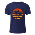 thumbnail image 5 of Mens T-Shirts Short Sleeve Crewneck Knit Texture Shirt Fashion Casual Stretch Tee Shirts Navy,L, 5 of 5