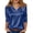 Blue #058, variant on Dressy Tops for Women 3/4 Sleeve Silk Satin Blouses Business Work T Shirts Loose Fit Cowl Neck Spring Summer Outfits 2026 Gray L