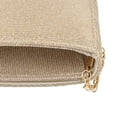 thumbnail image 3 of Women Shoulder Bag Pleated Shiny Elegant Lock Buckle Fashion Chain Messenger Bag Champagne Free Size, 3 of 8