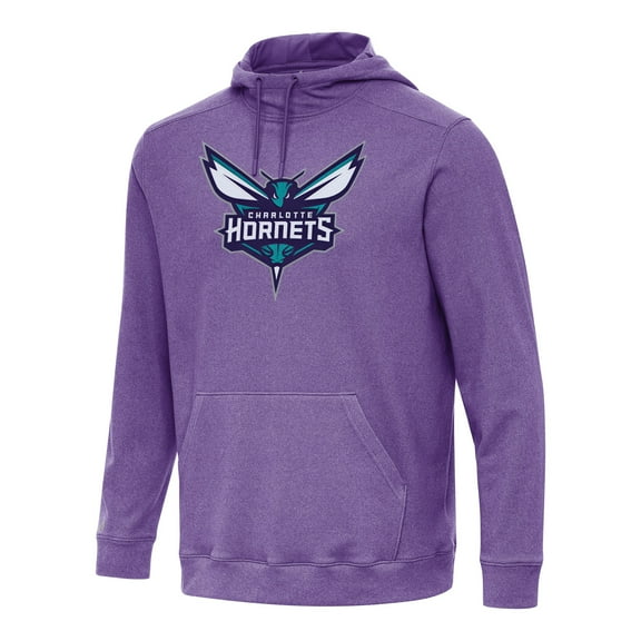 Men's Antigua Heather Purple Charlotte Hornets Cloud Pullover Hoodie