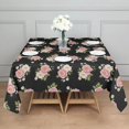thumbnail image 3 of Pioneer Flower Floral Print Pattern Square Tablecloth, Waterproof Wipeable Spillproof Washable Table Cover for Home Kitchen Party Decor, 42"x42", 3 of 6
