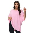 thumbnail image 6 of Women's Oversized T Shirts Summer Short Sleeve Loose Fit Casual Crewneck Plain Tops, 6 of 6