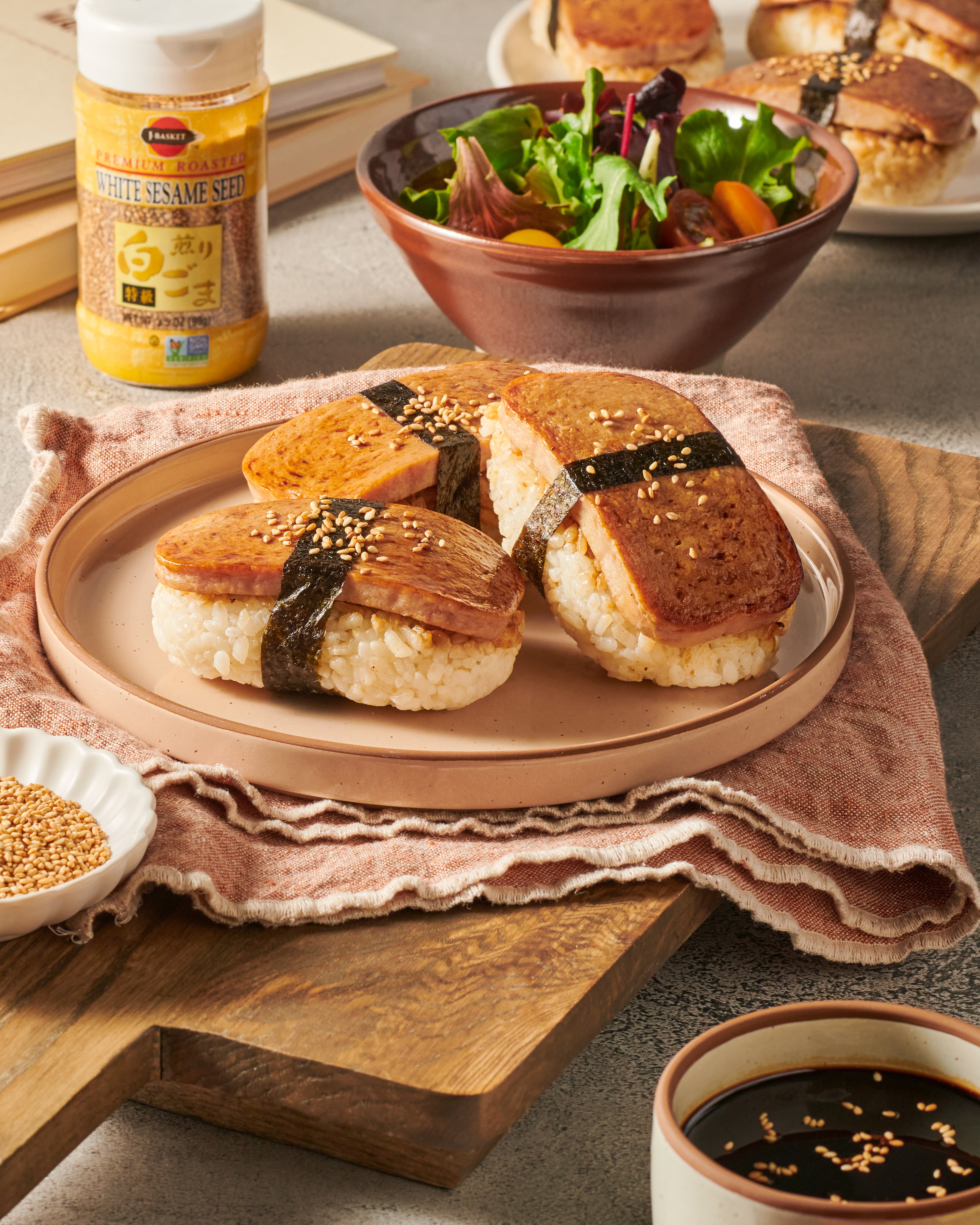 (3 pack) J-Basket Premium Non-GMO White Roasted Sesame Seeds, 8 oz