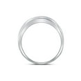 thumbnail image 4 of Solid 10k White Gold Men's Round Diamond Wedding 2-Row Band Ring 1/4 Ct. - Size 9, 4 of 5