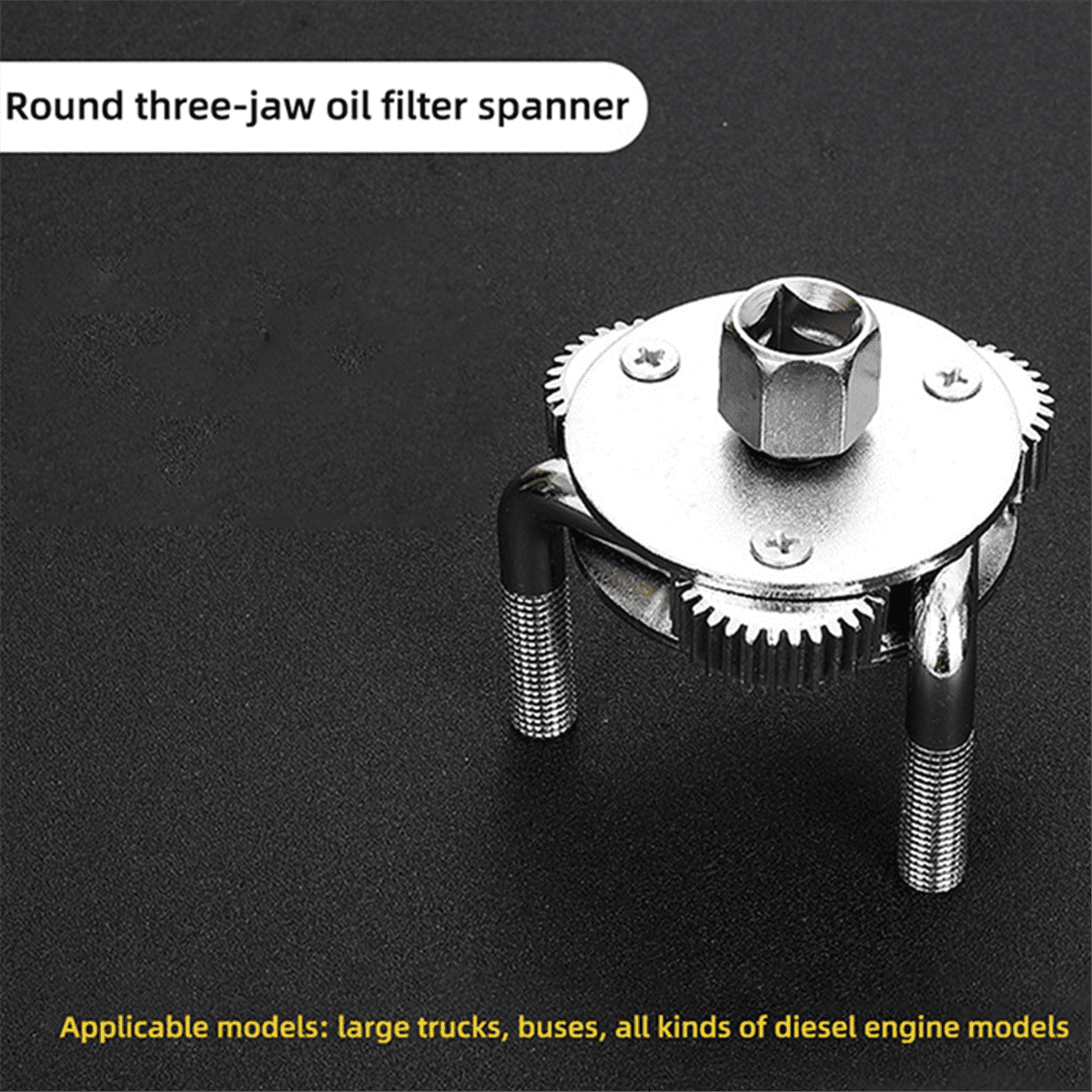 2 Adjustable Three-Jaw Oil Filter Wrench Tools for Removing Motorcycle, Car, Truck and Heavy Duty Oil Filters