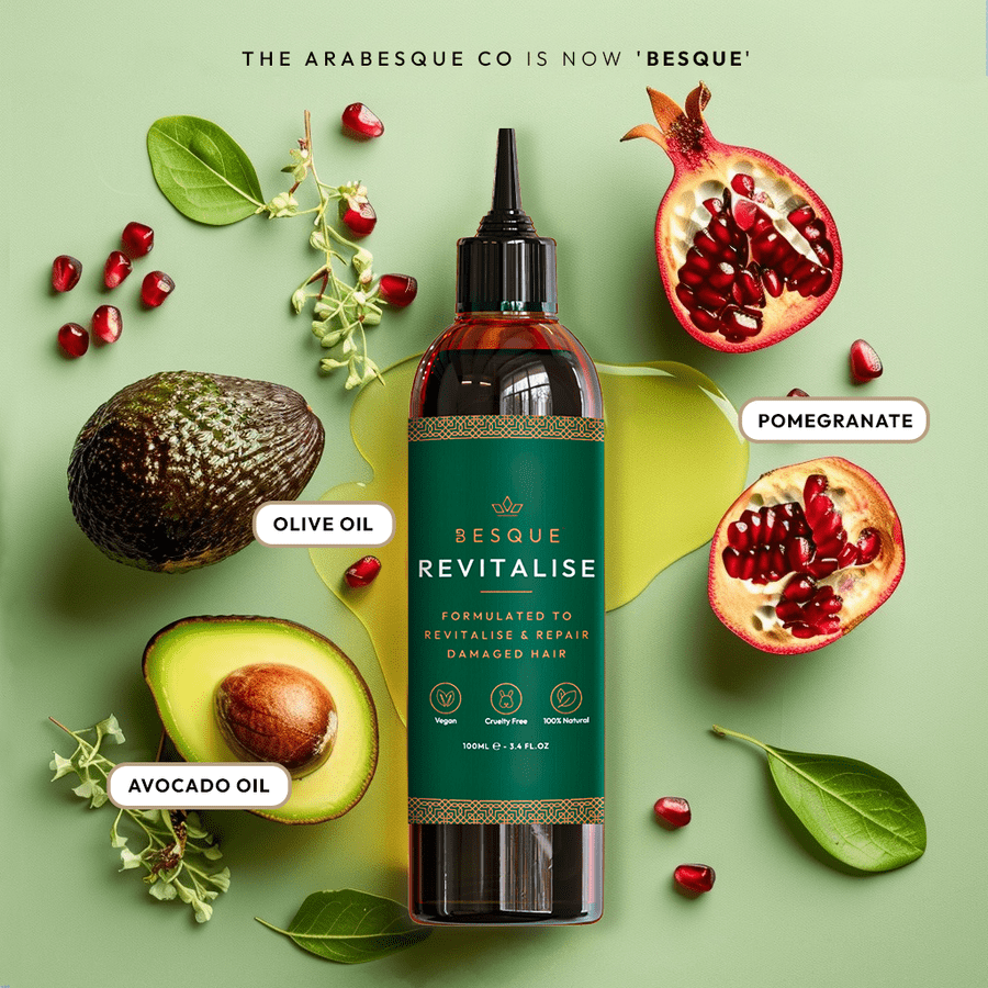 Besque Revitalise Hair Oil, Improves Appearance of Thinning Hair, Nourishes the Scalp and Helps Remove Product and Oil Buildup, Revitalize and Balance Your Scalp, 1.69 FL Oz