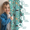 thumbnail image 3 of Blackout Kids Curtains,Chihuahua and Floral Blue Pattern Children's Insulated Curtains Set Of 2,Bedroom Essentials,Toddler Room Decor 52"x63", 3 of 5