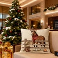 thumbnail image 6 of Lilixerw Embroidery Christmas Pillow Covers,18x18Inch Cute Animal Horse Print Pillowcase,Valentine's Day Home Decor for Living Room Bedroom Sofa,Decorative Pillowcase, 6 of 6