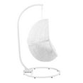 thumbnail image 3 of Swing Lounge Chair, White, Rattan, Wicker, Outdoor Patio Balcony Cafe Bistro Garden Hospitality Restaurant, Modern Contemporary HB34636, 3 of 10
