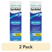 (2 pack) Advanced Eye Relief Eye Wash from Bausch & Lomb, Eye Irrigating Solution, 4 Fl Oz (118 mL)