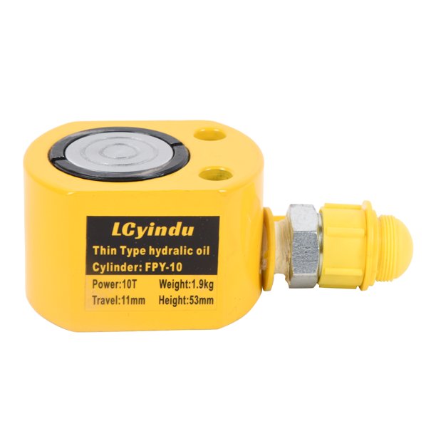 LCyindu 10T Hydraulic Cylinder Jack 0.43"(11mm) Stroke Low Profile