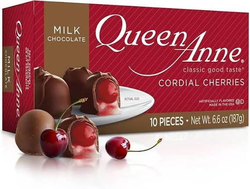 Queen Anne Cordial Cherries Assorted Flavors: Milk Chocolate, Dark Chocolate, Cherry Cola, French Vanilla, & Dark Chocolate with Coconut , (10 Pieces Each)
