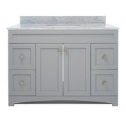 Monterrey 49" Cool Grey Vanity with Carrara White Marble Top
