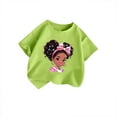 thumbnail image 3 of TOOYOU Girls Graphic T-Shirt Round Neck Short Sleeve Casual Tee Versatile Basic Top Green Size 13-14 Years, 3 of 5