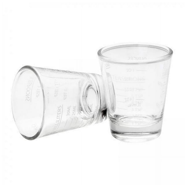 2 Piezas Copas de Vino de 30 Ml Transparentes Gloria con Taza de Leche Pequeña Reutilizable Taza Medidora para Restaurantes Hogar Aniversario Desp
