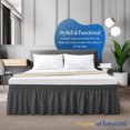thumbnail image 3 of MesaSe Wrap Around Bed Skirt 12” inch Drop Easy Care Microfiber Made Bedskirts (Full-Light Grey), 3 of 6