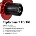 thumbnail image 3 of Aluminum Alloy Bicycle Hub Set - 32 Holes, Black/Red/Purple Options, 170g Front & 281g Rear Hubs Included, Lightweight HG Compatible Wheel Hubs for Cycling Enthusiasts, 3 of 6