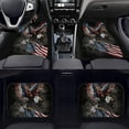 thumbnail image 4 of HUIACONG Car Floor Mats and Steering Wheel Cover Eagle US Flag Rubber Non-Slip Easy to Install Full Set Front & Rear Car Seat Covers for Additional Protection Car Mats Full Set 9 Pcs, 4 of 8