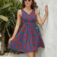 thumbnail image 3 of Phish Donut Blue Dress Summer Street Style Dresses Female Sleeveless Printed Sundress, 3 of 7