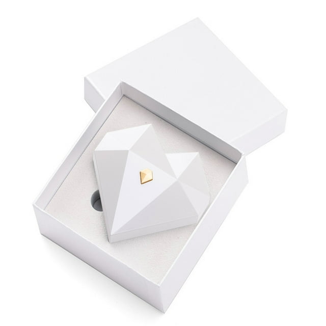 Caja para anillos con apertura automática en forma de corazón | Regalo sorpresa para San Valentín, aniversarios y compromisos | Joyero forrado de terciopelo | Verde, rojo, blanco y azul oscuro