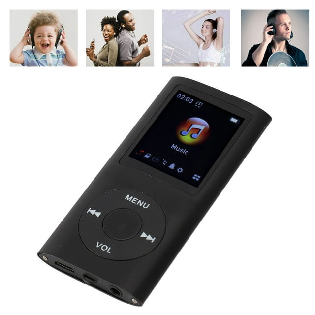 Qualité Sonore Sans Perte, Contrôle du Volume, Lecteur de Musique MP3 Portable HiFi avec Lecteur de Carte, Autonomie de 8h, pour une Utilisation Intérieure et Extérieure