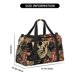 thumbnail image 3 of Disketp Gothic Eastern Floral Skull Bolsa de Viaje Tipo Duffle, Bolso de Mano para Fin de Semana para Mujer, Bolsa de Gimnasio Ligera para Hombre, Esencial para Viajes, 3 of 7