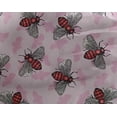 thumbnail image 5 of oneOone Georgette Viscose Light Pink Fabric Floral & Bee Craft Projects Decor Fabric Printed By The Yard 42 Inch Wide, 5 of 6