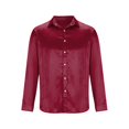 thumbnail image 3 of Men's Satin Sliky Long Sleeve Dress Shirts, Classic Button Down Work Shirt Slim Fit Formal Business Casual Shirt, 3 of 5