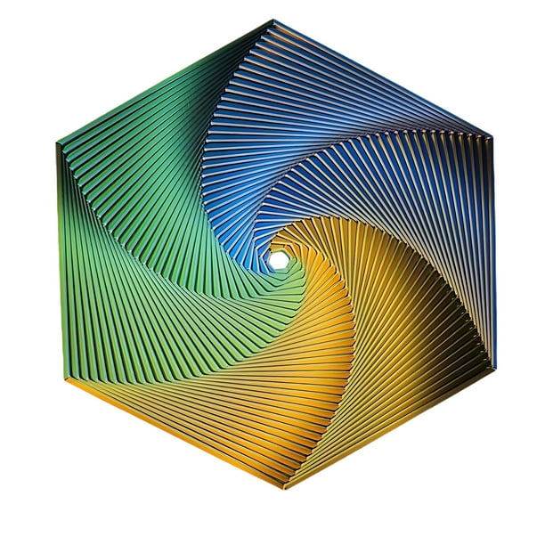 Juguetes de Fidget Sensorial,Juguete de Fidget Geométrico Impreso en Hexágono para Adultos,Meditación Consciente Y Herramienta de Alivio de la Ansiedad,Juguetes de Fidget para Adultos,,