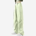 thumbnail image 5 of Roncen Women's Solid Cargo Pants - High Waist Wide Leg Trousers with Casual Versatile Bow Accent & Functional Pockets, 5 of 6