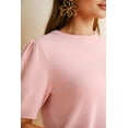 thumbnail image 6 of Arach&Cloz Women's Wool Blend Soft Fuzzy Puff Sleeve Cute Casual Fall Sweaters 2025, 6 of 7