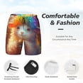 thumbnail image 3 of Naloa Rainbow Lamb Breakfast Print Men Swim Trunks with Compression Liner ,Board Shorts,Men's Swim Shorts with Drawstring and Elastic Waistband-X-Large, 3 of 6