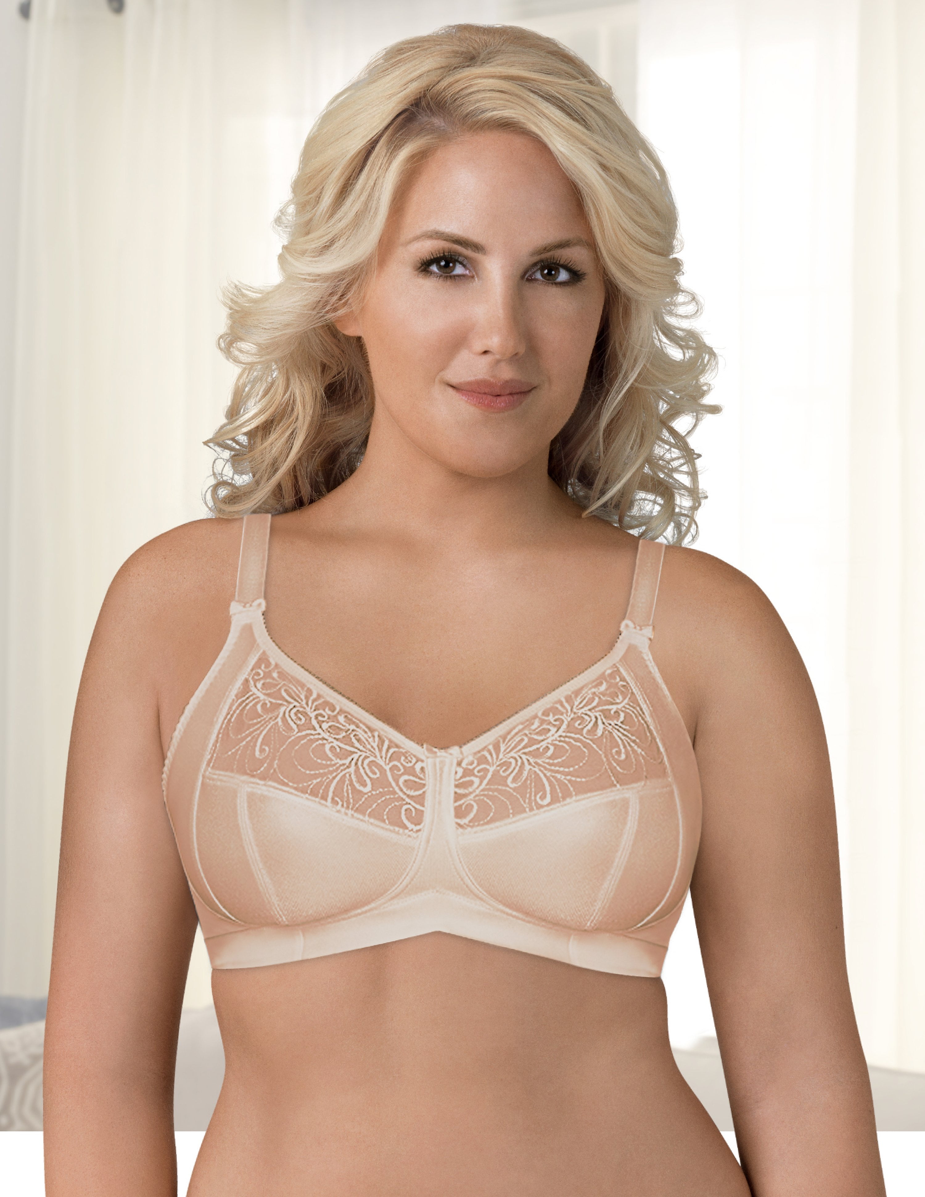 Exquisite Form Fully® Soft Cup Bra with Embroidered Mesh - Style 5100514 