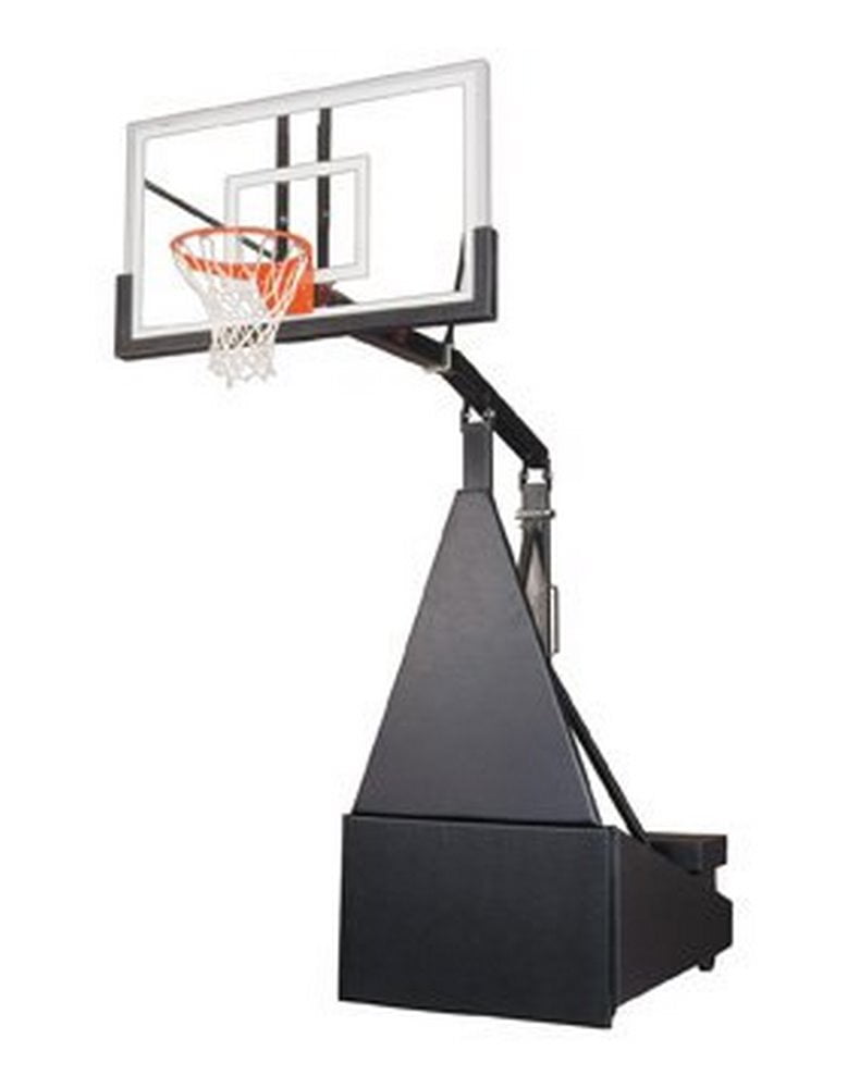 First Team Storm Pro Steel-Glass Portable Basketball System44; Saddle ...