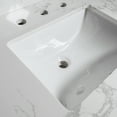 Leavader 43x22" Carrara White Engineered Stone Vanity Top with Ceramic