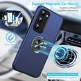 thumbnail image 5 of Hidden Series Galaxy S23 Case 5G,[Heat Dissipation][No Fall-Off Kickstand] 360°Metal Ring, 15Ft Military Grade Shockproof Protective Phone Case Designed for Samsung Galaxy S23 6.1", Blue, 5 of 14