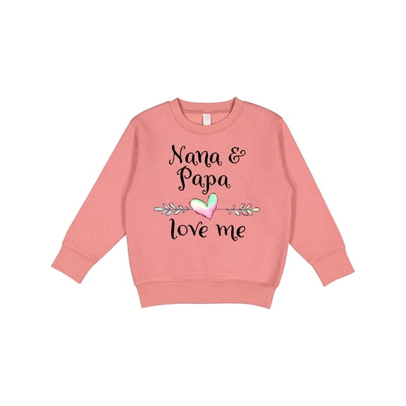 Inktastic Nana and Papa Love Me Heart Grandchild Toddler Sweatshirt