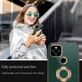 thumbnail image 3 of Compatible with Google Pixel 5A Case Silicone TPU Shockproof Google Pixel 5A Phone Case with Magnetic Ring Kickstand Plating Anti-Scratch Cases (Night Green), 3 of 14