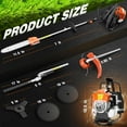 thumbnail image 2 of EAYSG 6 in 1 52cc Brush Weed Cutter Petrol Hedge Trimmer Grass Pruner Chainsaw Trimmer with Four Mowing Heads for Gardening Care, 2 of 7