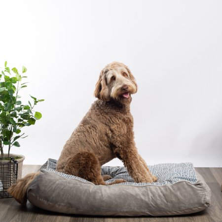 Modern Threads Large Orthopedic Memory Foam Pillow Dog Bed  Geometric
