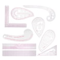 thumbnail image 3 of Juego de regla de ropa multiusos, regla de corte en forma de curva, plantilla de dibujo a medida, 9 Uds., 3 of 12