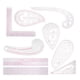 thumbnail image 4 of Goick Regla de Costura Regla de Ropa Rosa 9pcs Plantillas de Acolchado de Regla de Curva de Costura Multiusos, 4 of 5
