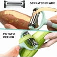thumbnail image 2 of Vegetable Peeler Set 3 In 1 Potato Peelers Spin Blade Peeler, 2 of 6