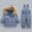 Blue, variant on QISIWOLE Winter Baby Boys Girls Thickened Down Jacket Strap Pants Two-piece Suit Sales !