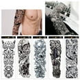 thumbnail image 4 of Mangas de tatuajes para brazo completo, tatuajes temporales impermeables, brazalete realista, pegatina de tatuaje para mujeres y hombres, fiesta de Halloween, mascarada, 4 of 5