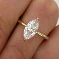 thumbnail image 3 of solitaire jewels 2CT Compass Setting Marquise Moissanite Solitaire Engagement Ring For Women, 14K Yellow Gold, 3 of 5