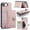 Pink, variant on Wallet Case for iPhone 16e, Retro PU Leather Shockproof Phone Case Magnetic Snap Back Cover Detachable with Card Holder Pocket Wallet Stand for iPhone 16e, Black